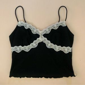 Shein lace trim tank top
